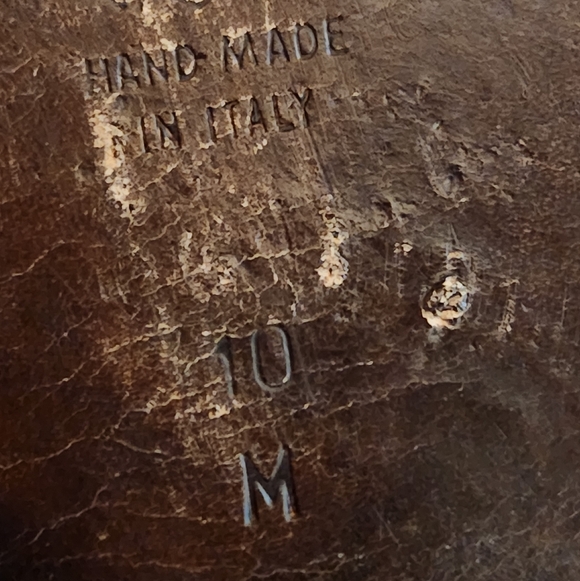 R. Martegani Handmade In Italy Brown Leather Men's Shoes Size 10 - Picture 9 of 11